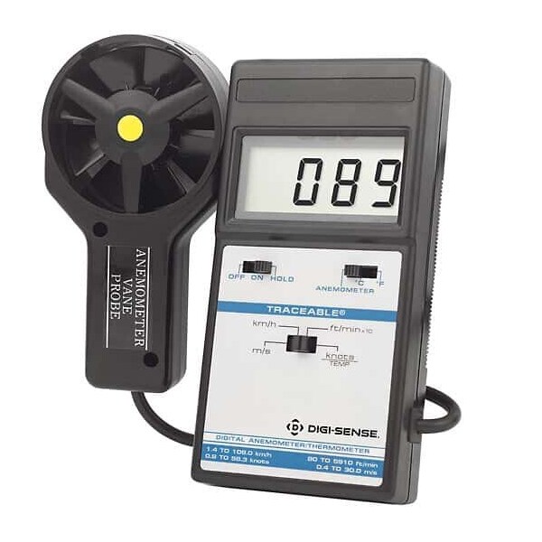 Traceable Digital Anemometer with Temper